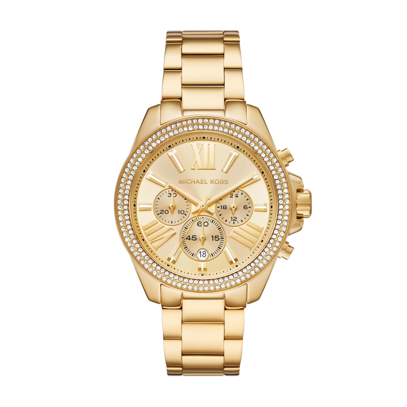 Michael Kors Wren Ladies' Gold Tone Stainless Steel Watch | H.Samuel