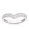 Thumbnail Image 0 of 9ct White Gold Ornate Pattern Wishbone Ring