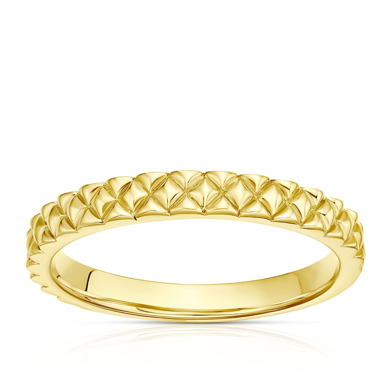 9ct Yellow Gold Engraved Pattern Wedding Band