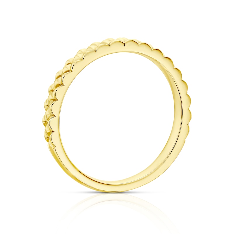 Main Image 3 of 9ct Yellow Gold Engraved Pattern Wedding Band