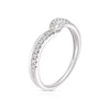 Thumbnail Image 2 of 9ct White Gold 0.15ct Diamond Crossover Wishbone Ring