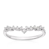 Thumbnail Image 1 of 9ct White 0.15ct Diamond Shaped Wedding Band