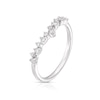 Thumbnail Image 2 of 9ct White 0.15ct Diamond Shaped Wedding Band