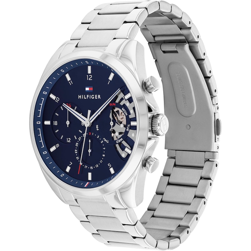 Main Image 2 of Tommy Hilfiger Men's Blue Open Heart Dial Stainless Steel Bracelet Watch