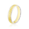 Thumbnail Image 1 of 9ct Yellow & White Gold Arrow Patterned Wedding Band