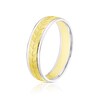 Thumbnail Image 2 of 9ct Yellow & White Gold Arrow Patterned Wedding Band