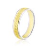 Thumbnail Image 1 of 9ct Yellow & White Gold Arrow Patterned Wedding Band