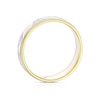 Thumbnail Image 2 of 9ct White & Yellow Gold Patterned Wedding Band