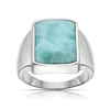 Thumbnail Image 1 of Men's Sterling Silver Green Larimar Signet Ring