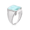 Thumbnail Image 2 of Men's Sterling Silver Green Larimar Signet Ring