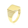 Thumbnail Image 2 of Men's Sterling Silver & 18ct Gold Plated Vermeil Diamond Detail Signet Ring