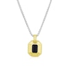 Thumbnail Image 0 of Men's Sterling Silver & 18ct Gold Plated Vermeil Black Onyx Pendant Necklace