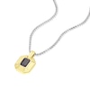 Thumbnail Image 1 of Men's Sterling Silver & 18ct Gold Plated Vermeil Black Onyx Pendant Necklace