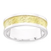 Thumbnail Image 1 of Men's Sterling Silver Two Tone Textured Ring
