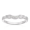 Thumbnail Image 1 of 18ct White Gold 0.12ct Diamond Shaped Wedding Band