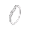 Thumbnail Image 2 of 18ct White Gold 0.12ct Diamond Shaped Wedding Band