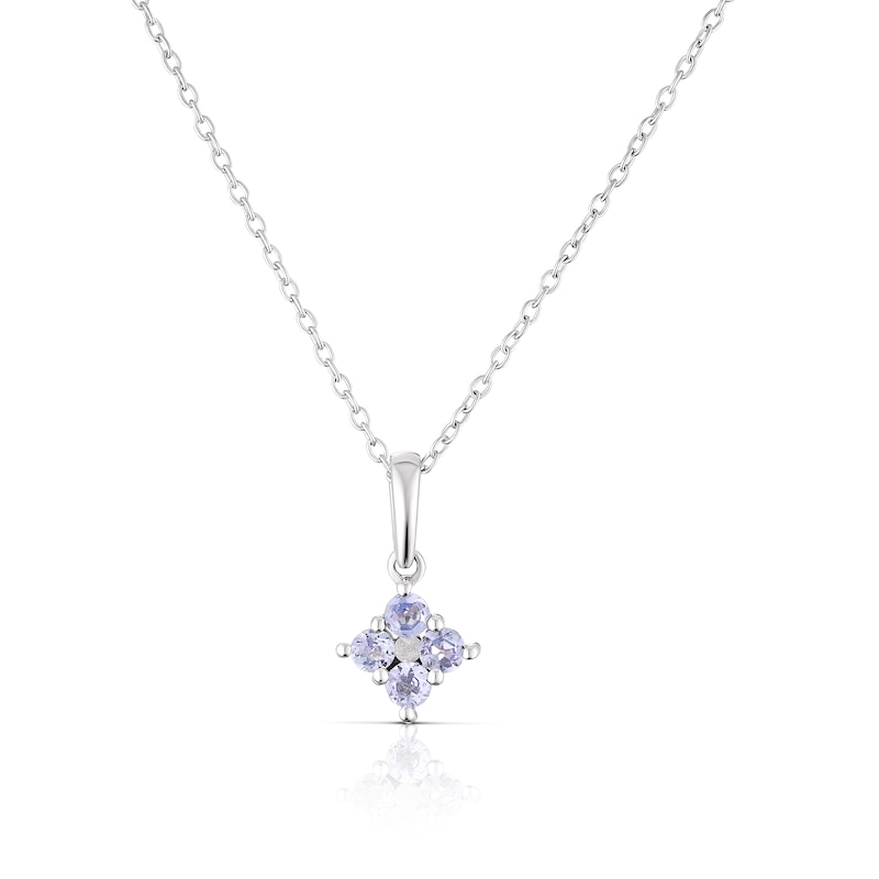 Sterling silver tanzanite pendant