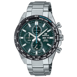 Casio Edifice EFR-574DB-3AVUEF Men's Green Dial Stainless Steel Bracelet Watch