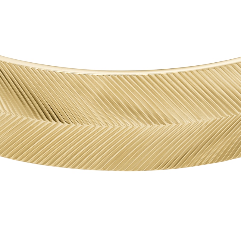 Fossil Harlow Ladies' Gold Tone Patterned Cuff Bangle