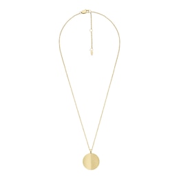 Fossil Harlow Ladies' Gold Tone Coin Pendant Necklace