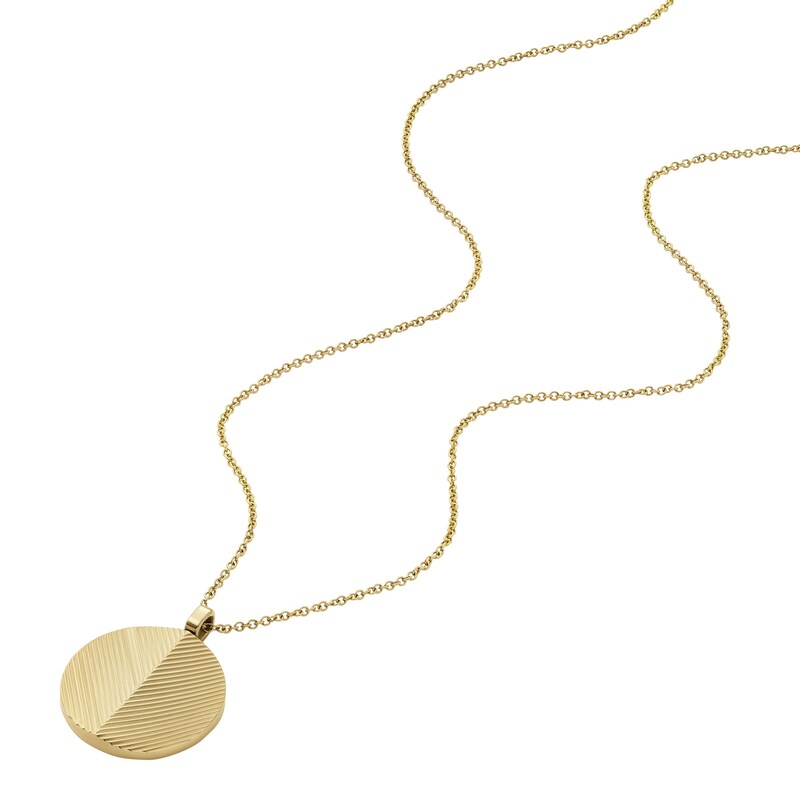 Main Image 2 of Fossil Harlow Ladies' Gold Tone Coin Pendant Necklace