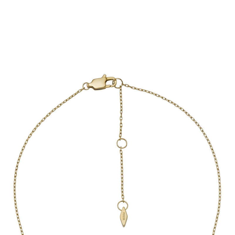 Main Image 3 of Fossil Sadie Ladies' Gold Tone Stone Set Coin Pendant Necklace