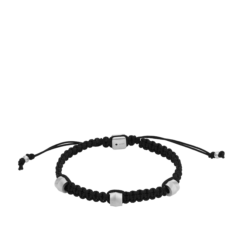 Fossil Harlow Men's Plaited Adjustable Bracelet | H.Samuel