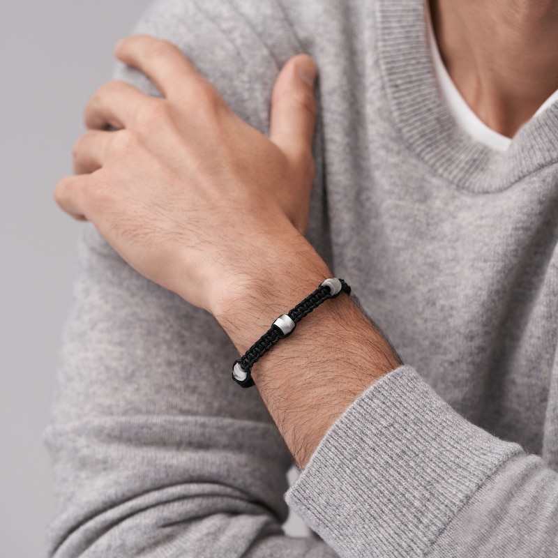 Main Image 4 of Fossil Harlow Men's Plaited Adjustable Bracelet