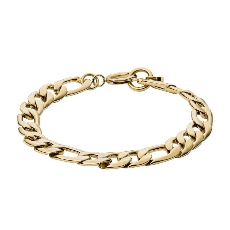 Fossil Rowan Ladies' Chunky Curb Chain Gold Tone Bracelet
