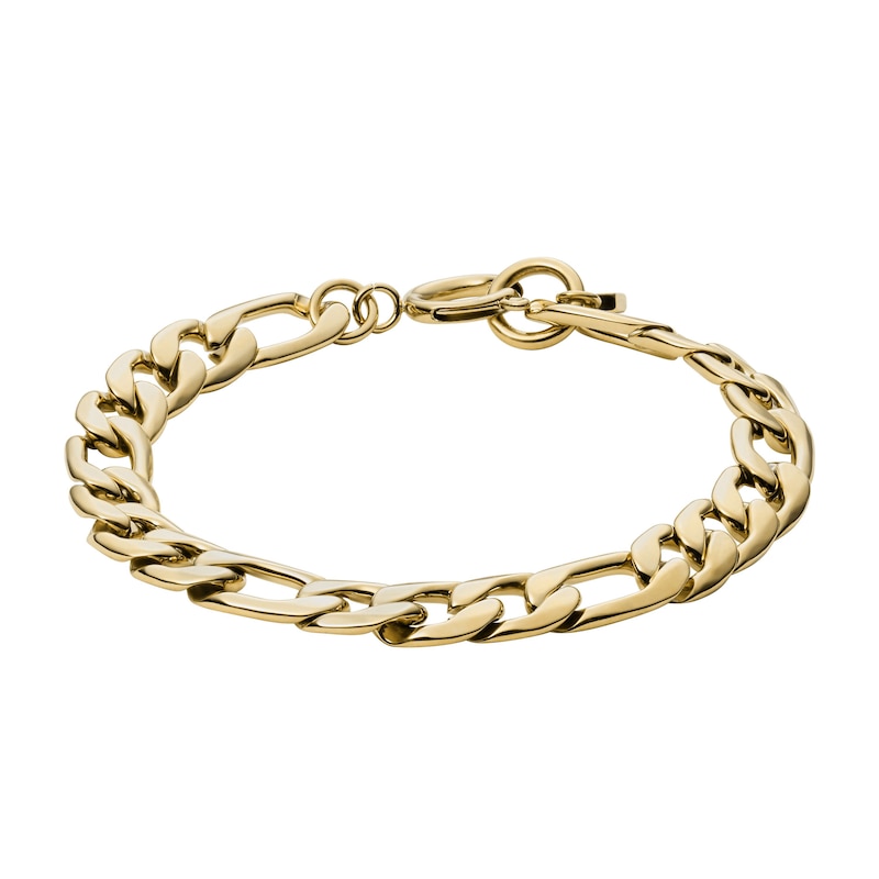 Main Image 1 of Fossil Rowan Ladies' Chunky Curb Chain Gold Tone Bracelet