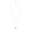 Thumbnail Image 2 of Fossil Ladies' White Heart Pendant Gold Tone Spiga Chain Necklace