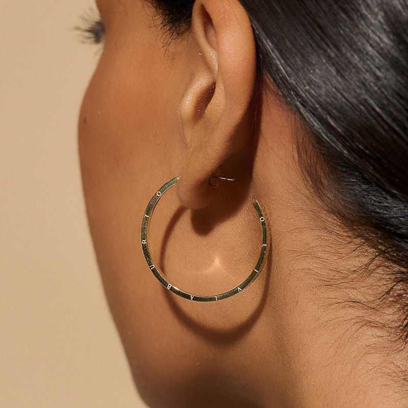 Main Image 3 of Olivia Burton Classic Ladies' Linear Gold Tone Hoop Earrings