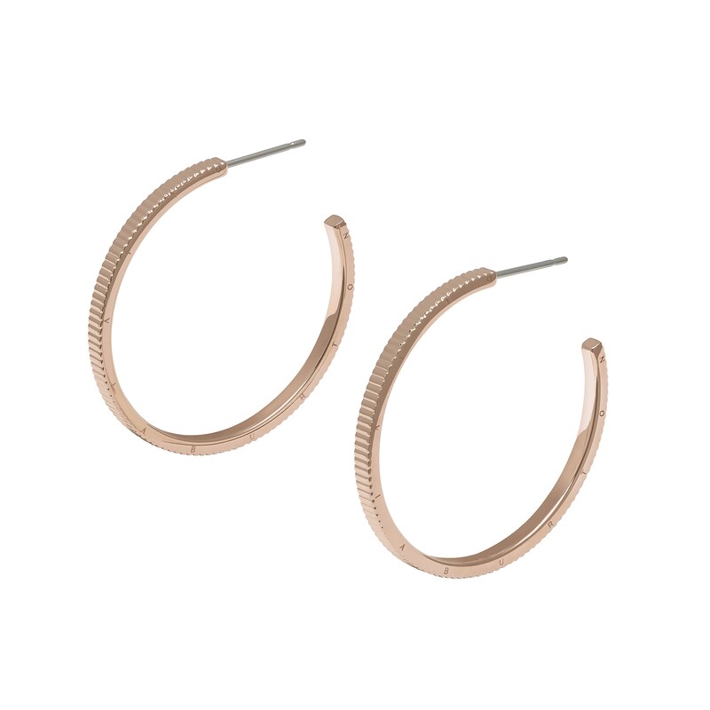 Main Image 2 of Olivia Burton Classic Ladies' Linear Carnation Gold Tone Hoop Earrings