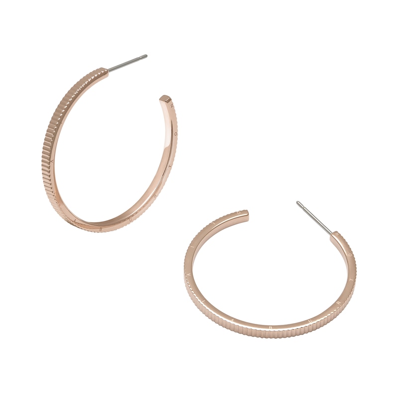 Main Image 4 of Olivia Burton Classic Ladies' Linear Carnation Gold Tone Hoop Earrings