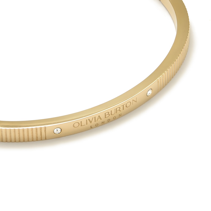 Main Image 2 of Olivia Burton Classic Linear Ladies' Hinged Gold Tone Bangle