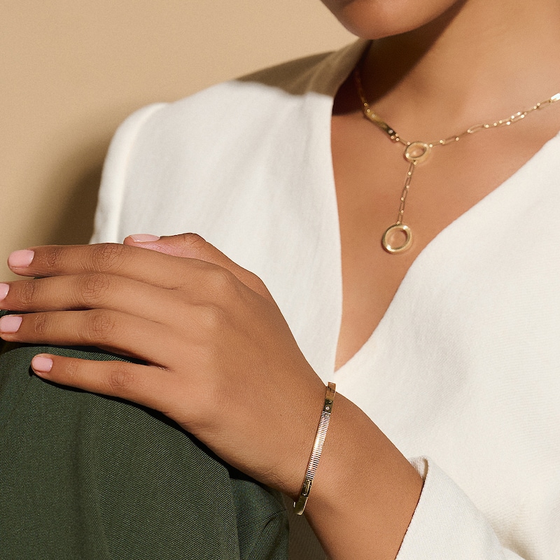 Main Image 4 of Olivia Burton Classic Linear Ladies' Hinged Gold Tone Bangle
