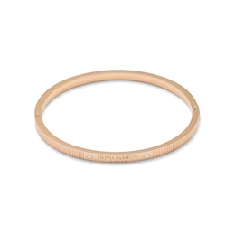 Olivia Burton Classic Linear Ladies' Hinged Carnation Gold Tone Bangle