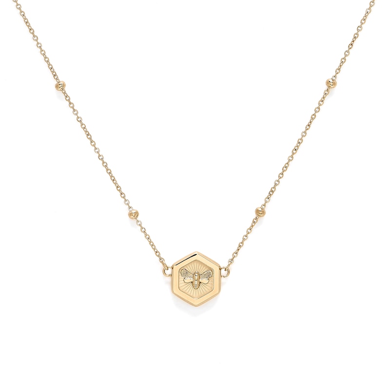 Main Image 1 of Olivia Burton Minima Bee & Honeycomb Ladies' Gold Tone Butterfly Pendant Necklace
