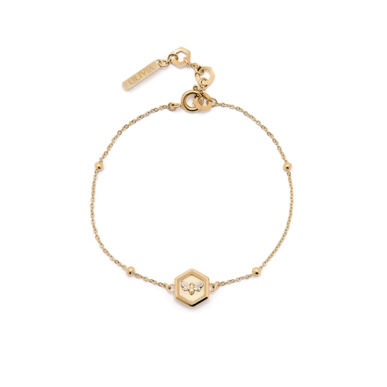 Olivia Burton Minima Bee Women's Gold IP Bracelet