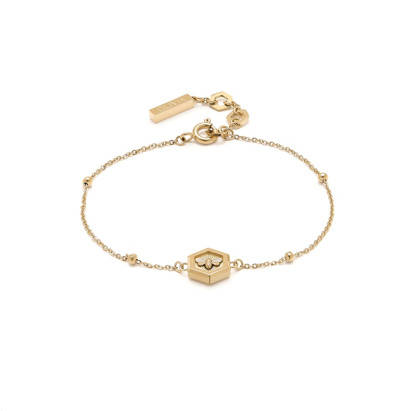 Main Image 2 of Olivia Burton Minima Bee Ladies' Gold IP Bracelet