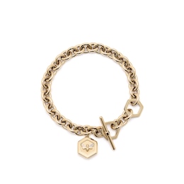 Olivia Burton Minima Bee Ladies' Gold IP Toggle Bracelet