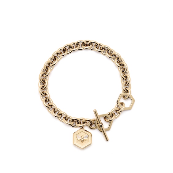 Olivia Burton Minima Bee Women's Gold IP Toggle Bracelet