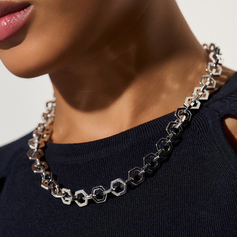 Main Image 3 of Olivia Burton Honeycomb Ladies' Stainless Steel Link Necklace