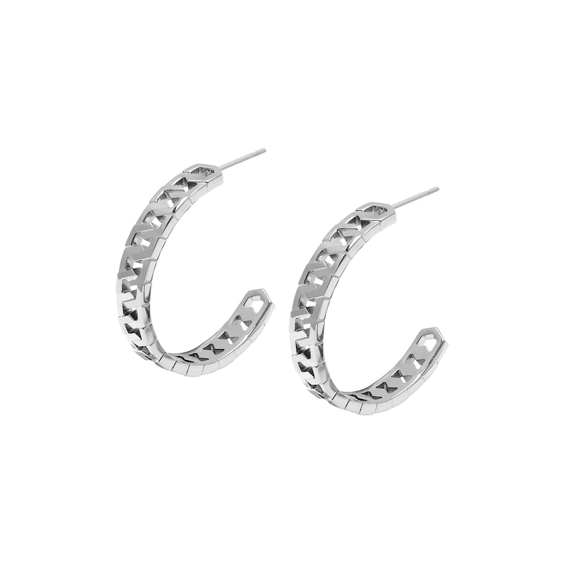 Main Image 2 of Olivia Burton Honeycomb Ladies' Stainless Steel Link Hoop Earrings