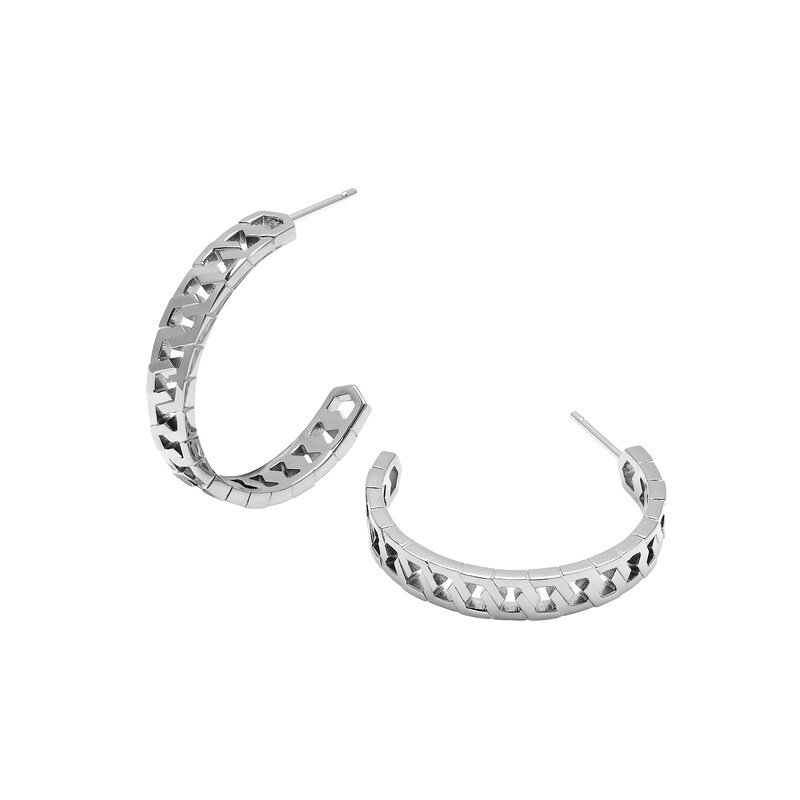 Main Image 3 of Olivia Burton Honeycomb Ladies' Stainless Steel Link Hoop Earrings