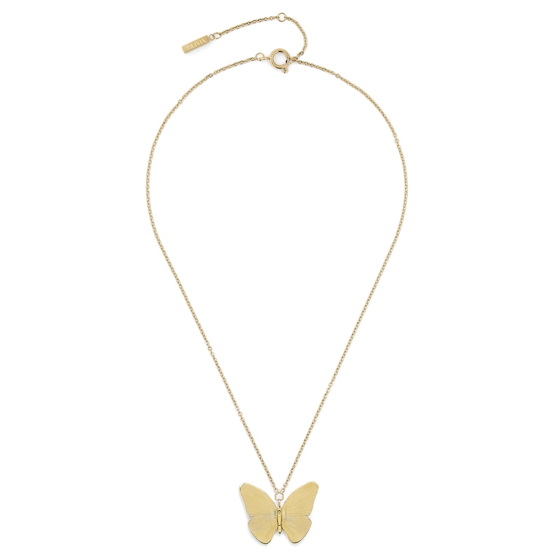 Main Image 2 of Olivia Burton Ladies' Gold Tone Butterfly Pendant Necklace