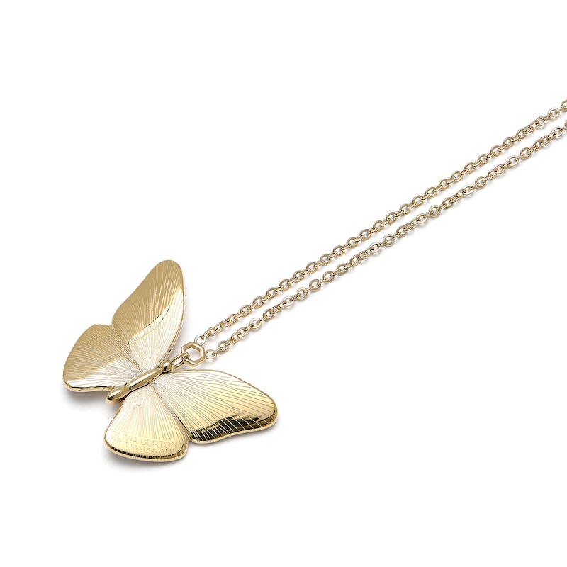 Main Image 4 of Olivia Burton Ladies' Gold Tone Butterfly Pendant Necklace