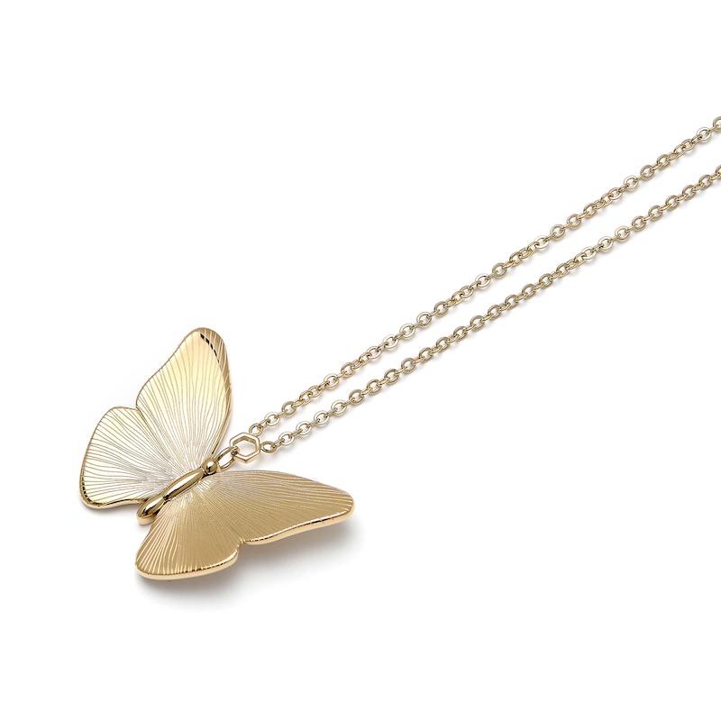 Main Image 5 of Olivia Burton Ladies' Gold Tone Butterfly Pendant Necklace