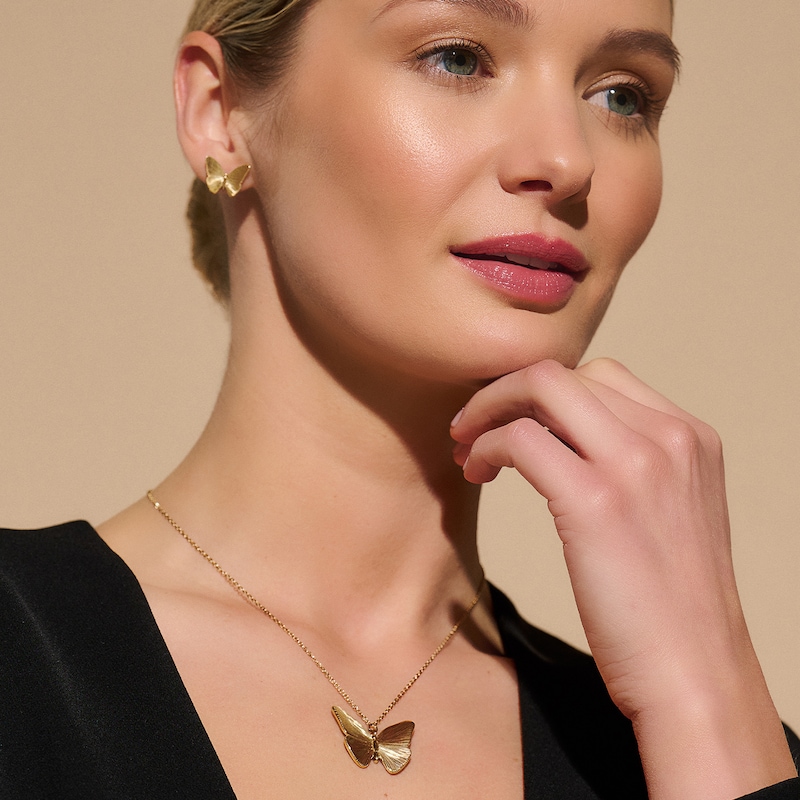 Main Image 6 of Olivia Burton Ladies' Gold Tone Butterfly Pendant Necklace