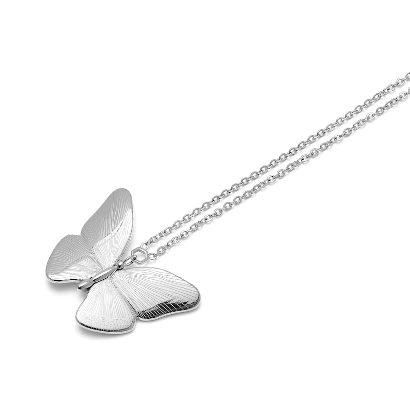 Main Image 3 of Olivia Burton Ladies' Stainless Steel Butterfly Pendant Necklace